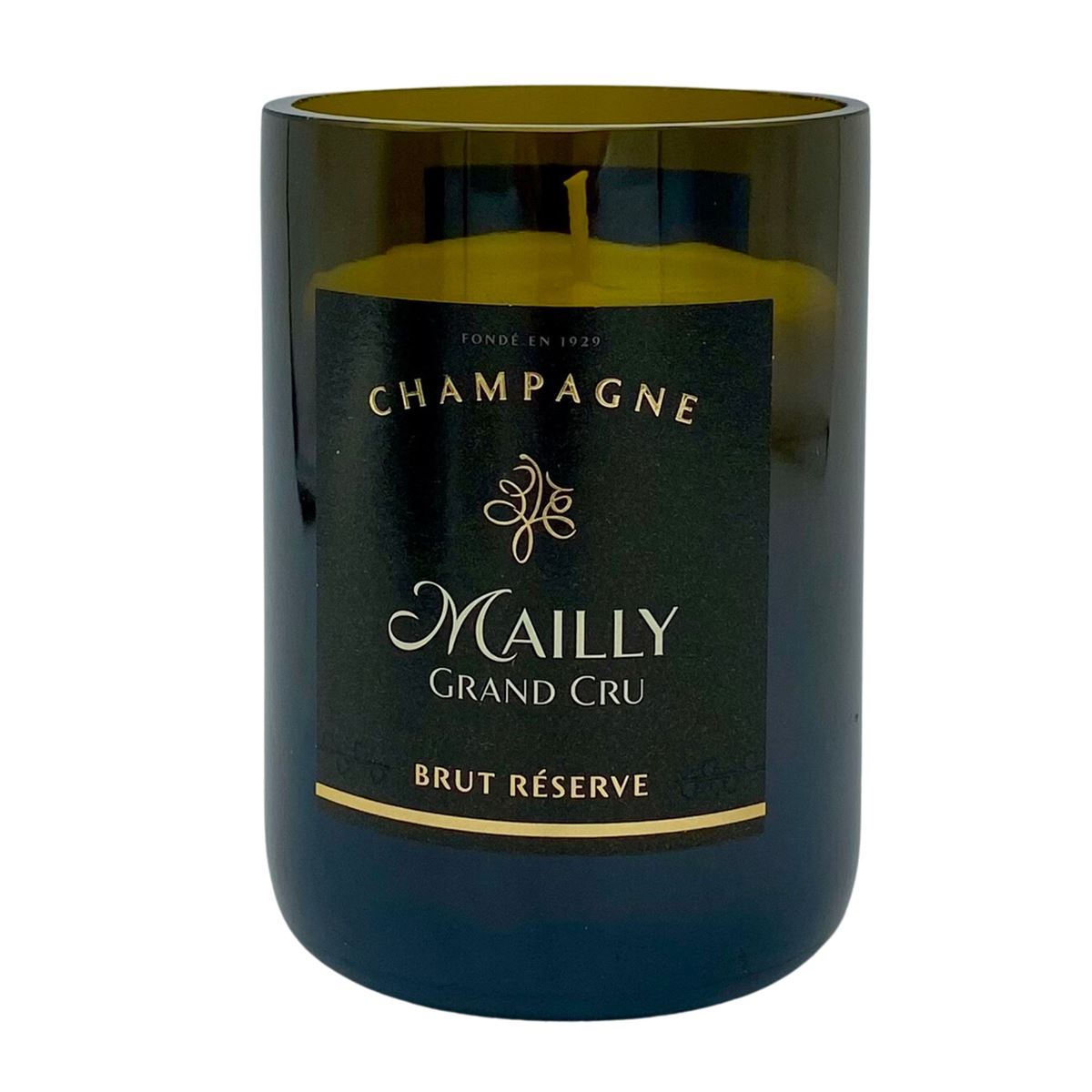 Kaars Champagne Mailly fles